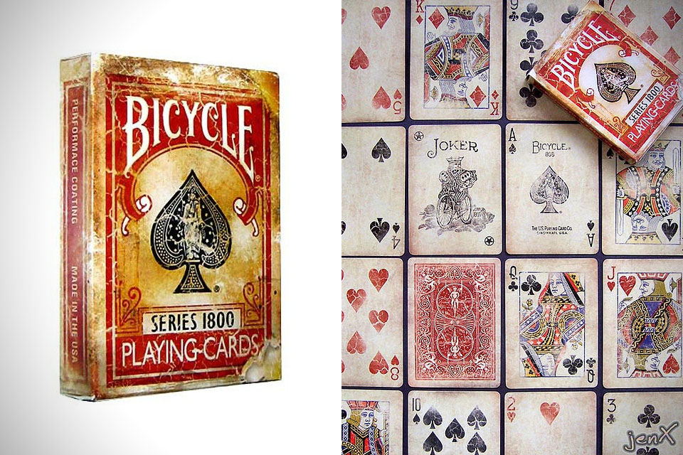 Noche de Póker en el Castillo Bicycle-1800-Vintage-Series-Playing-Cards-0