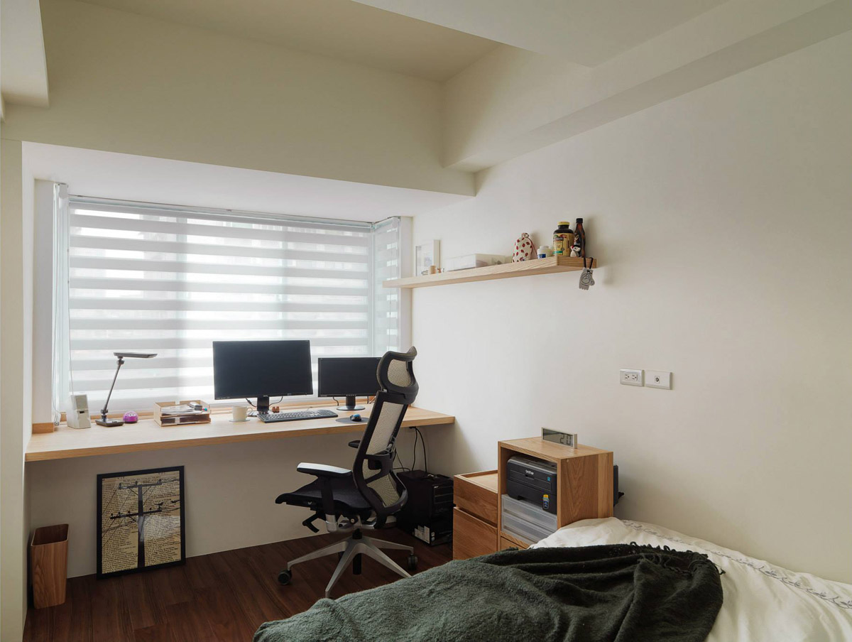 Departamento de Kibum | Amb. Home-office-design-for-small-apartment-bedroom