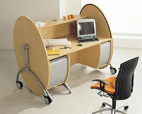 مكاتب للكمبيوتر حديثه ,ترابيزات للكمبيوتر Modern-wood-metal-office-desk-design