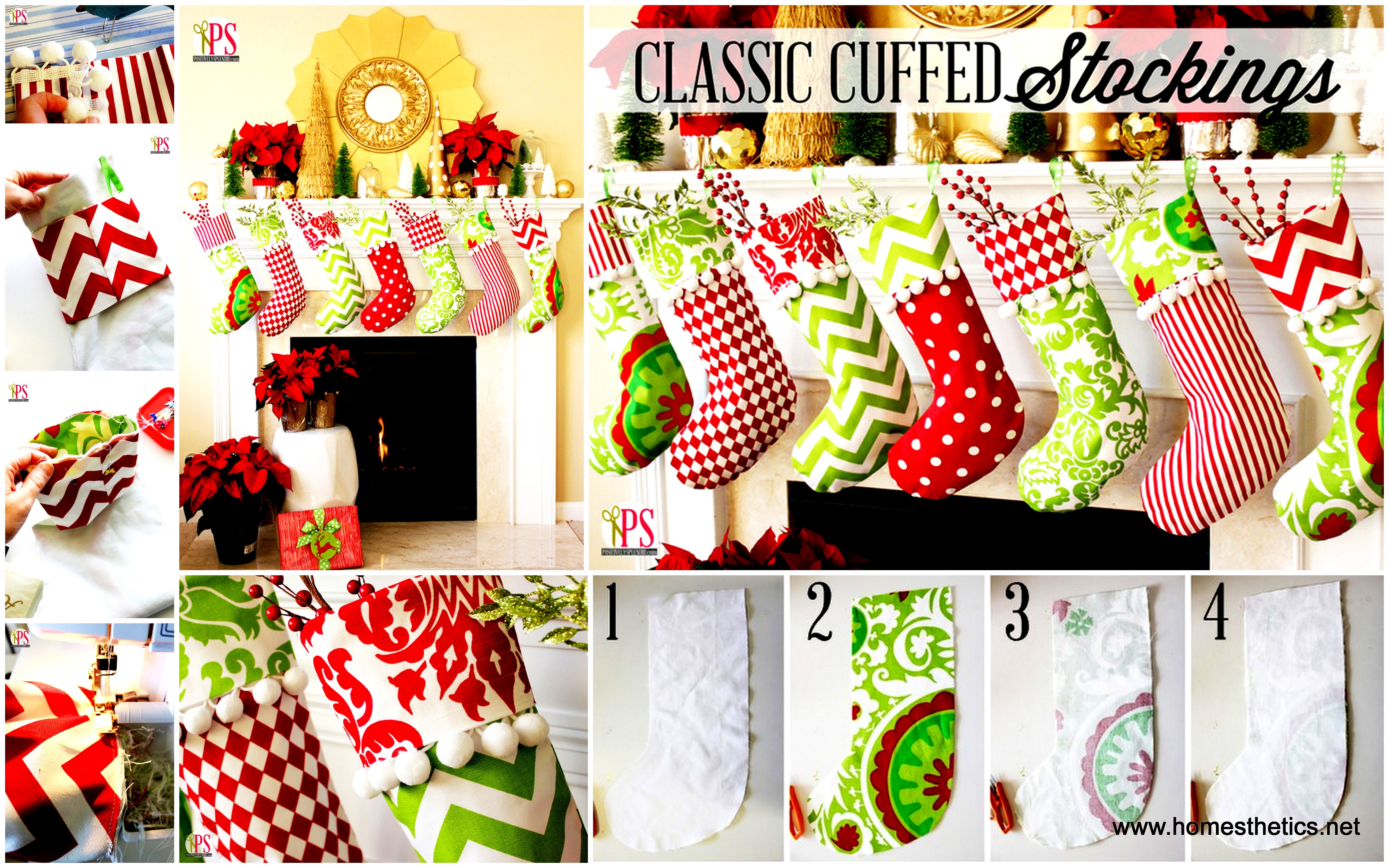 கிறிஸ்துமஸ் காலுறைகள் உருவாக்க ... (படங்கள்) Classic-Cuffed-Christmas-Stocking-Pattern