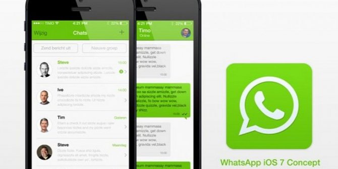 Mengulas 1 buah software Terbaru,  Desain-konsep-tampilan-whatsapp-untuk-ios-7