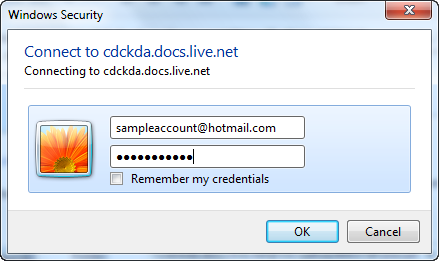 Disscuss about some method of mapping Skydrive network drive  Login1