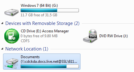 Disscuss about some method of mapping Skydrive network drive  NetworkDriveMapped