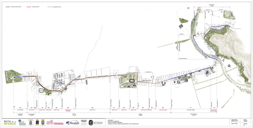 PavimentacionLaGranja - La Granja | Noticias - debates -proyectos - Página 3 Plano-trazado-ruta-de-la-infancia-gore-santiago-1000x507