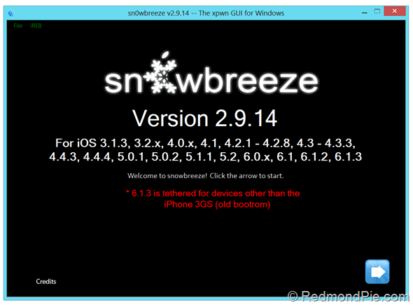 Jailbreak Tethered iOS 6.1.3 bằng Sn0wbreeze 2.9.14 cho iPhone 4, 3GS, iPod touch 4G.  Jailbreak-6.1.3