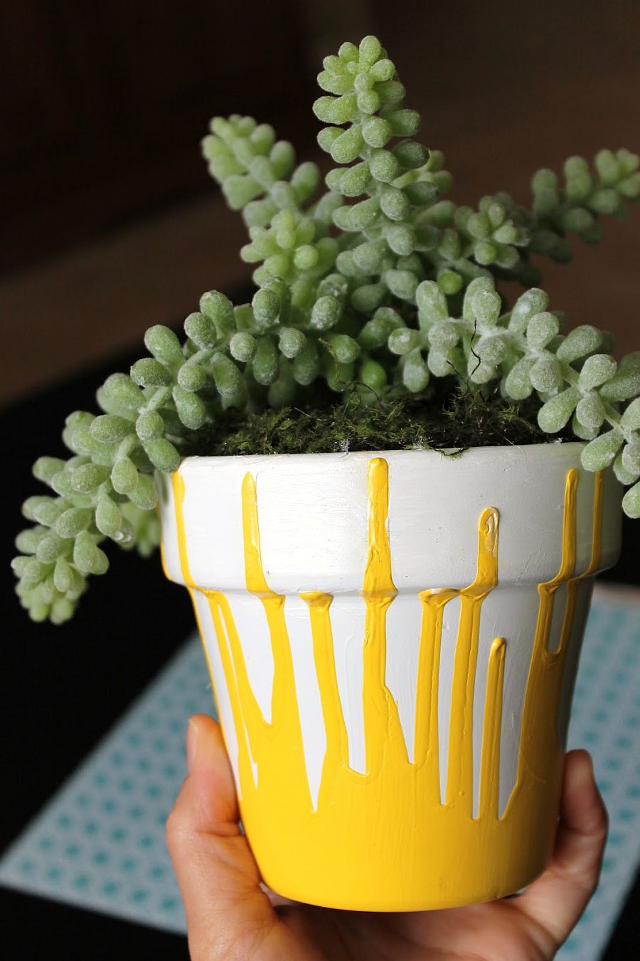 Want To Decorate Your Flower Pots? Try These Ideas! Drip-Painted-flower-pot