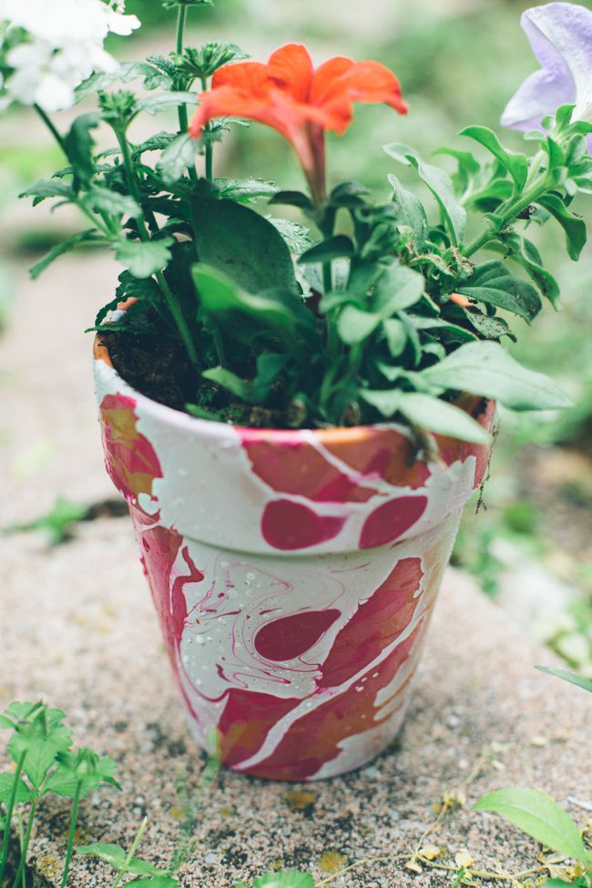 Want To Decorate Your Flower Pots? Try These Ideas! Nail-polish