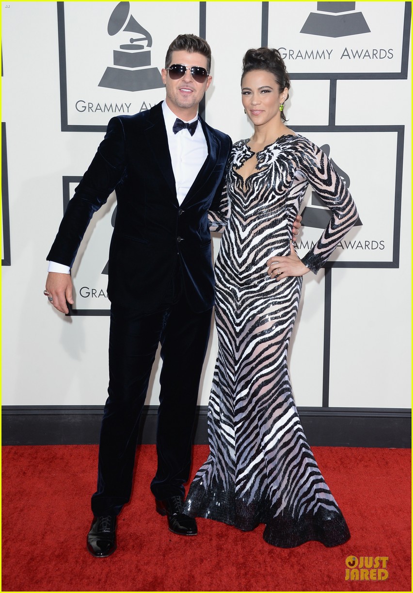 2014 Grammy Awards Robin-thicke-paula-patton-grammys-2014-red-carpet-05