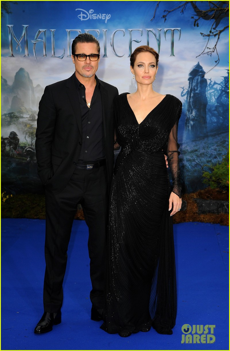 Angelina Jolie en la recepción privada de "Maleficent". Brad-pitt-angelina-jolie-maleficent-london-01