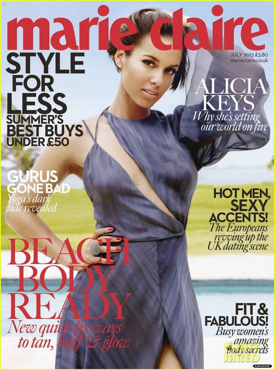 Alicia Keys en MARIE CLAIRE UK. Alicia-keys-covers-marie-claire-uk-july-2013-01