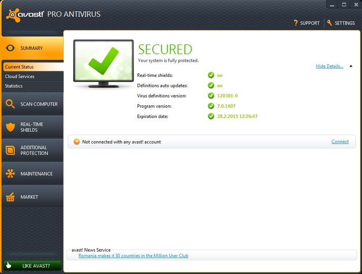 تحميل أفاست عملاق الحماية باصداره الأخير avast Antivirus v7.0.1414 R2  4738