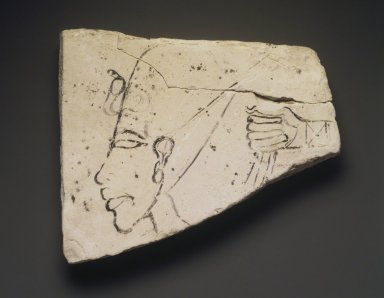 Figured Ostracon with Head of Akhenaten 36.876