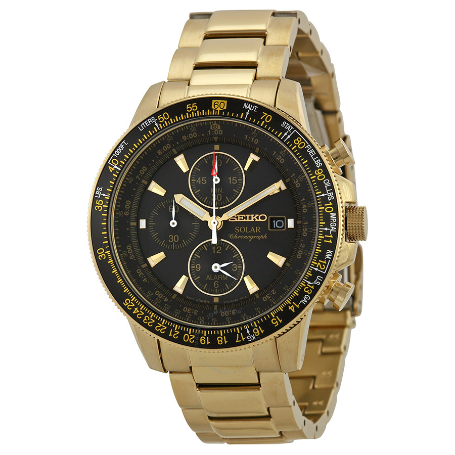 Recherche montre habillée - budget 600€ Seiko-prospex-solar-black-dial-gold-tone-stainless-steel-mens-watch-ssc008