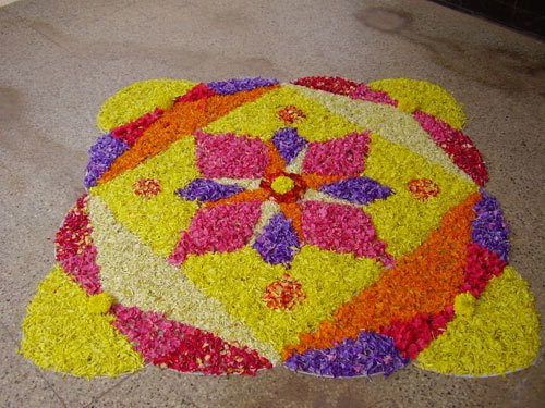 பூக்களுடன் அழகிய ரங்கோலி கோலங்கள்  Diwali-rangoli