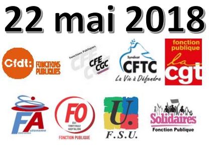 22 mai manifestation unitaire pour défendre la fonction publique   22mai2018