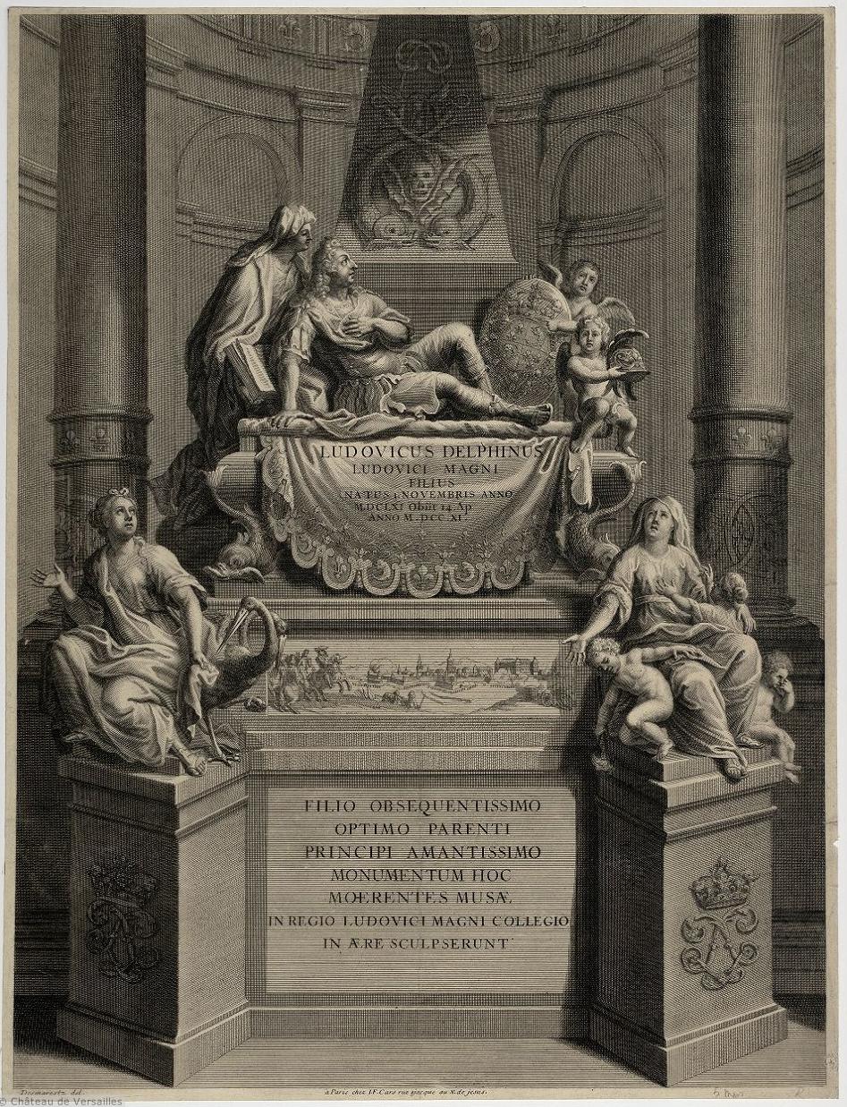 Projet de tombeau pour le Grand Dauphin, fils de Louis XIV. Tombeau-de-monseigneur-versailles-banque-image