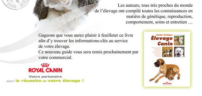 recherche le livre" le guide de l'elevage canin " RC