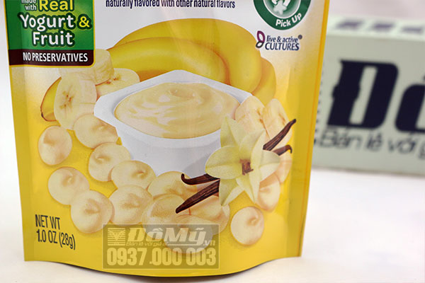 Bánh Sữa Chua Khô dành cho trẻ ăn dặm Yogurt Melts Gerber 3 hương chuối, đào, dâu 28g giúp bé ăn ngo 6(3)