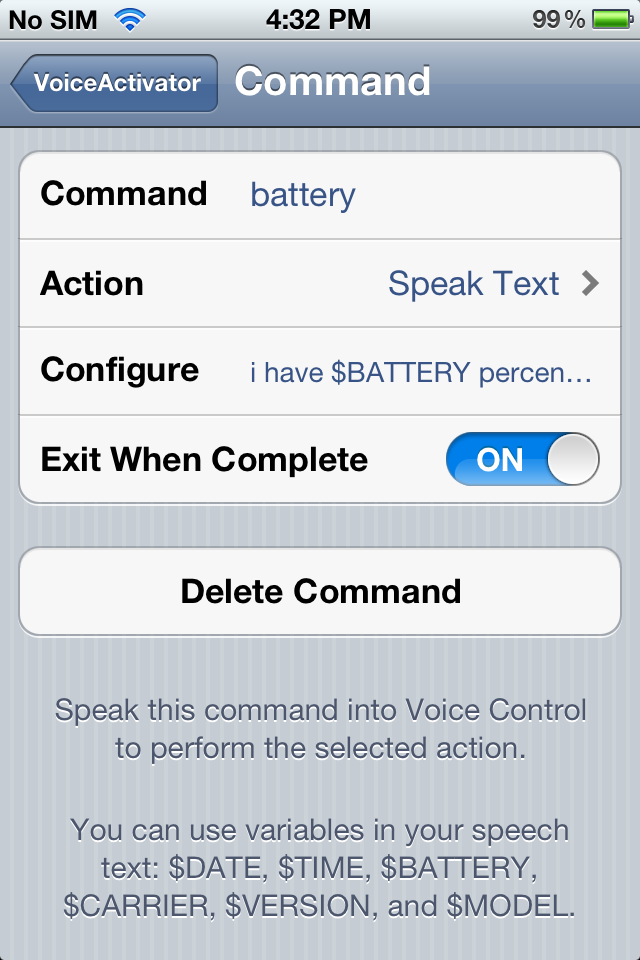 Siri-like setup using VoiceActivator v1.1.1-1 Voiceactivator3