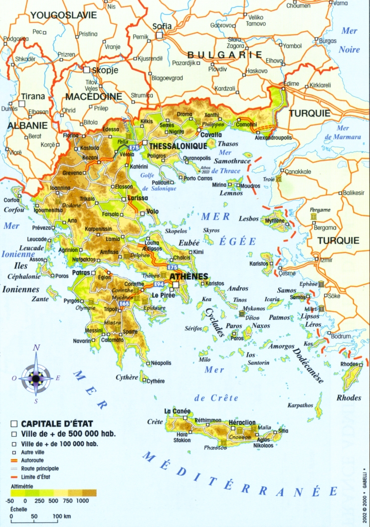 Les îles grecques Grece_carte