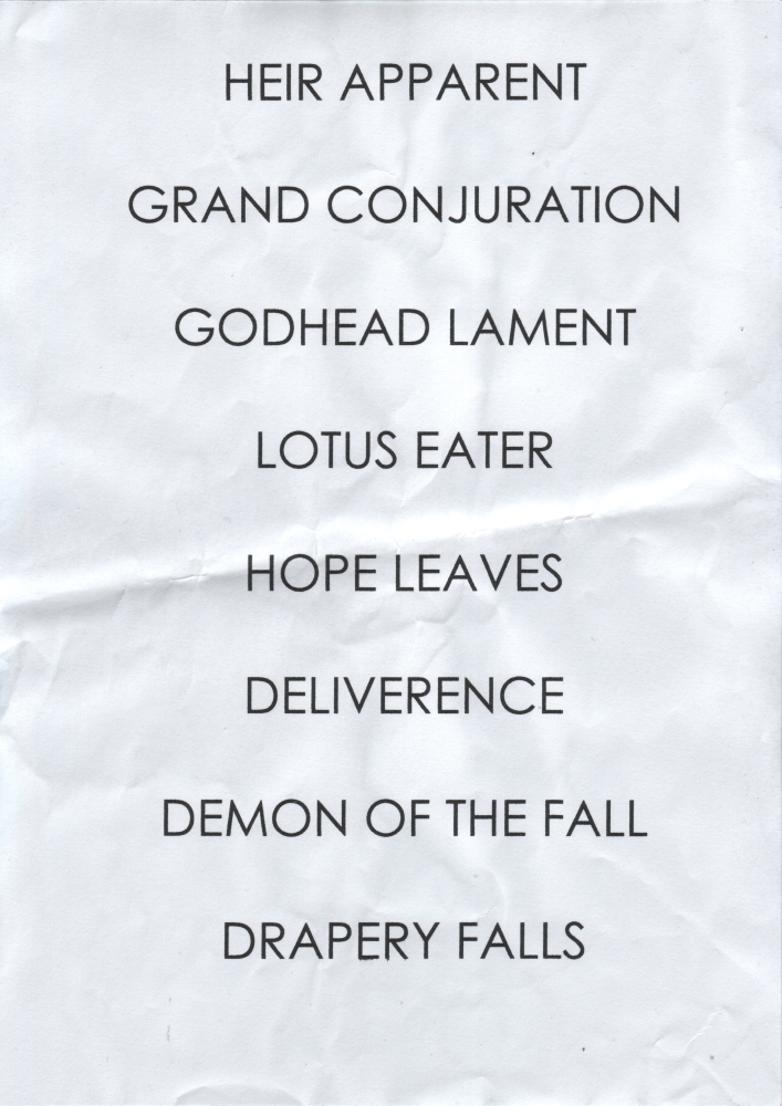 OPETH + Cynic + The Ocean - PARIS ELYSEE MONTMARTRE - 27/11/2008 - Page 4 20081127-opeth-setlist