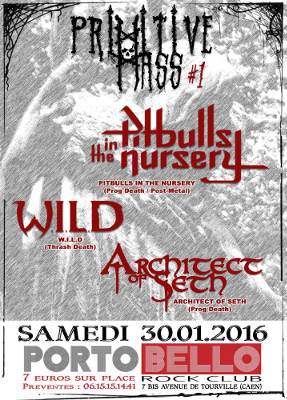 PitN + Wild + Architect of Seth (30/01) @ Portobello, Caen 400px-20160130-pitbullsinthenursery-fly