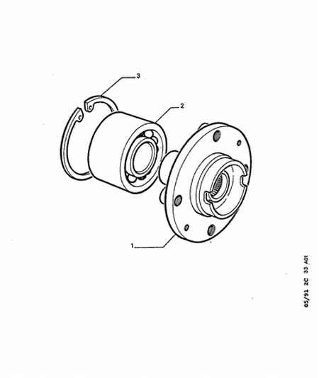 Moyeu de roue avant 205 cti 1,6 115 année 91 2c33a01a