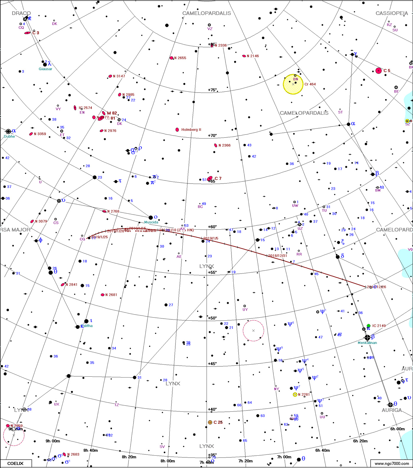 Comète 46P/Wirtanen Carte3
