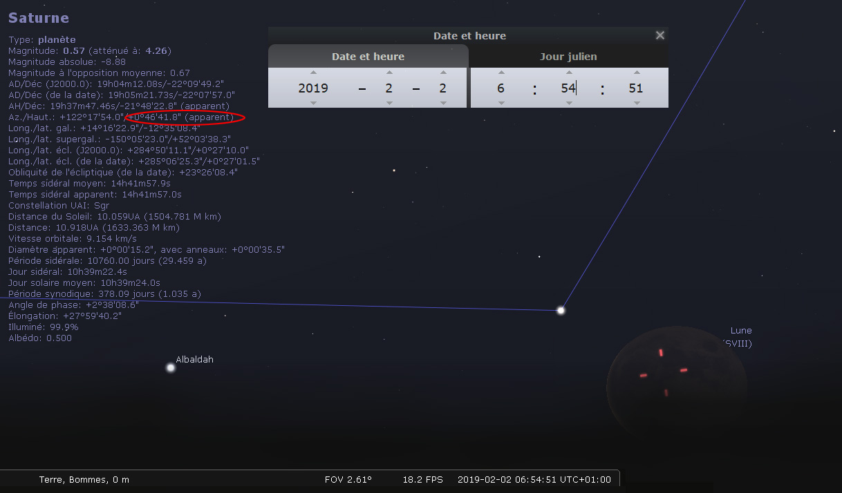 Observation samedi 2 février 2019 Stellarium