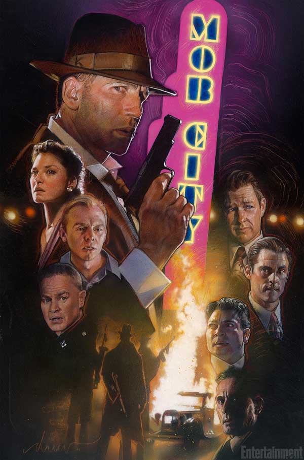 Un poster de MOB CITY, série créée par Frank Darabont, par Drew Struzan MOB-CITY-Drew-Struzan-600