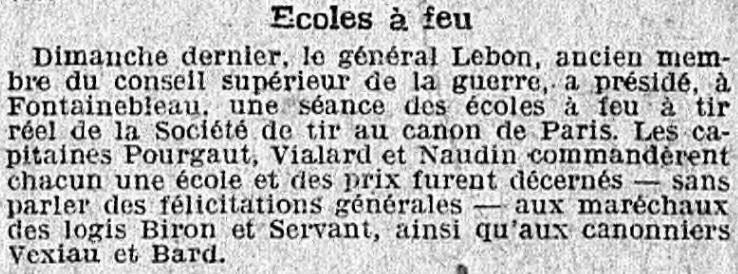 Tir Au Canon De Paris 1er Prix 1914  Vexiau