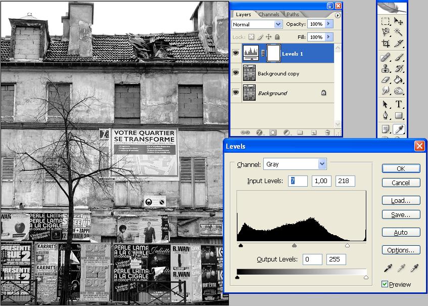 Renforcer une image Noir & Blanc Sous Photoshop 2