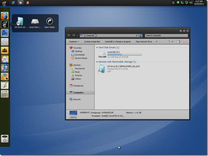 Biến Windows 7 thành Linux với Gnome Skin Pack Desktop11