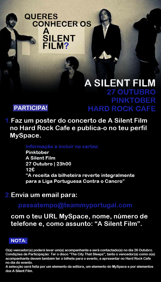 Myspace - Queres Conhecer os A Silent Film? PassatempoASF