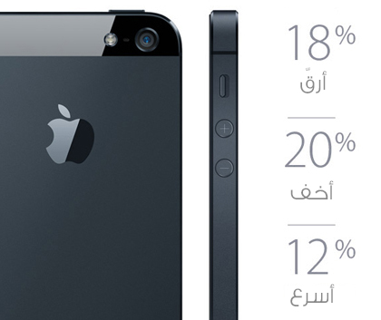 وصف أبل آيفون 5 ‫(32 جيجابايت) Iphone-01-b-ar