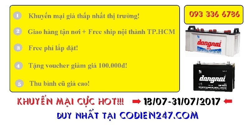 Phụ tùng, dịch vụ: Cam kết ắc quy GIÁ TỐT NHẤT thị trường – “Mua 1 Nhận 5” khi m Khuyenmaiacquydongnaitaicodien247com