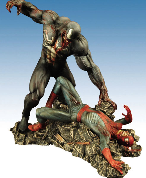 MARVEL ZOMBI *-* MARVEL_MILESTONES_ZOMBIES_SPIDER-MAN_VS._VENOM_STATUE