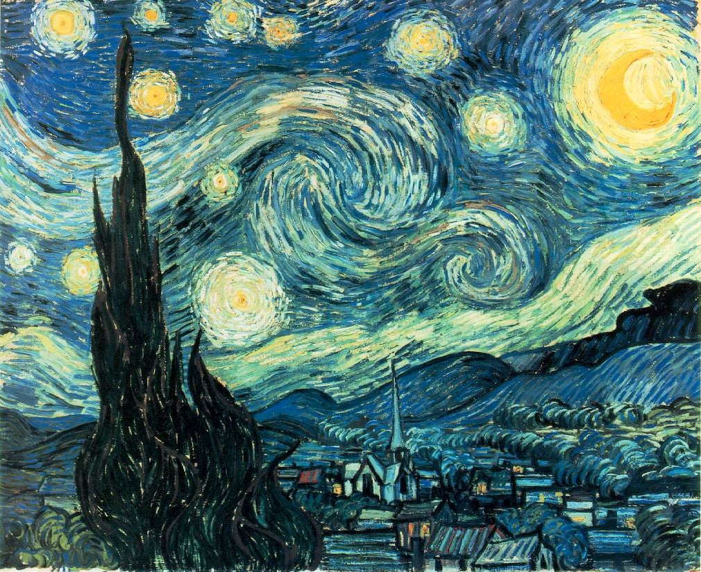 Piktura te ndryshme 015VanGogh-StarryNight