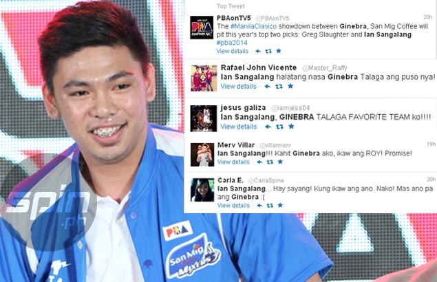 'Kabarangay' Sangalang surprised to feel the love by Ginebra fans in San Mig bow Ian-sangalang-tweets-111913