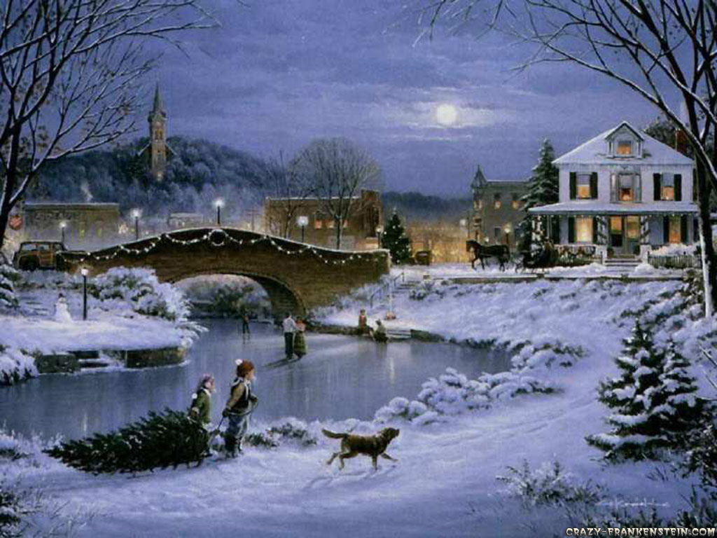 CHRISTMAS SCENES BY ISABEL! PLEASE ENJOY Christmas-at-night-scene