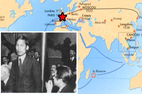  L’INDOCHINE FRANÇAISE . Dans la tourmente (1940-1950) : De Gaulle l'Assassin (déja) Ho-chi-minh-parcours