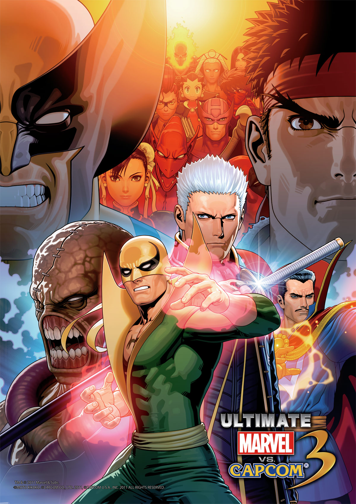 Iron Fist y Vergil en Ultimate Marvel VS Capcom 3 UMVC3-POSTER-TGS-2011