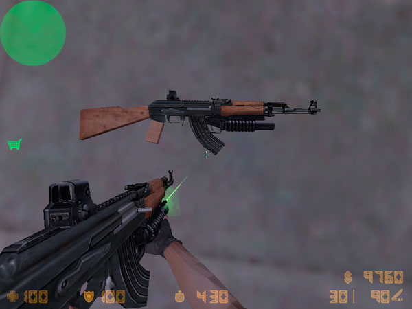 Counter-Strike; New weapon [AK47]  Source_laser4