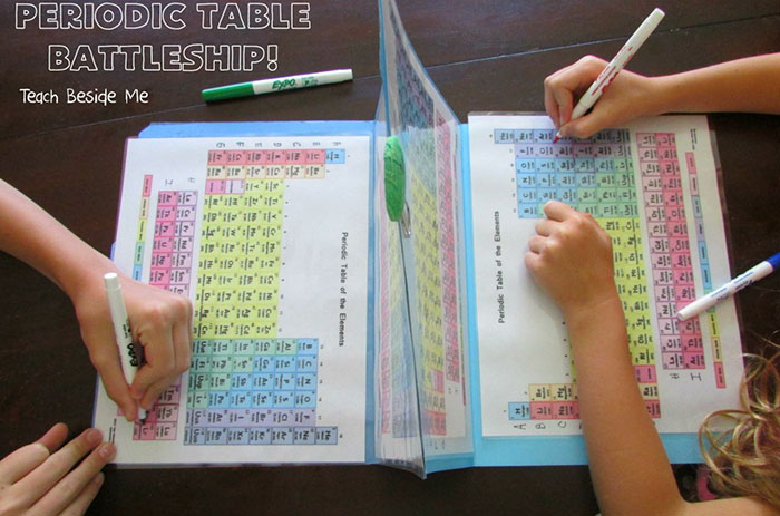 UNA MADRE RECREA EL JUEGO DE HUNDIR LA FLOTA CON LA TABLA PERIÓDICA PARA QUE SUS HIJOS APRENDAN LOS ELEMENTOS. Periodic_Table_teaching_learning_Cultura_Inquieta_Karyn_Tripp