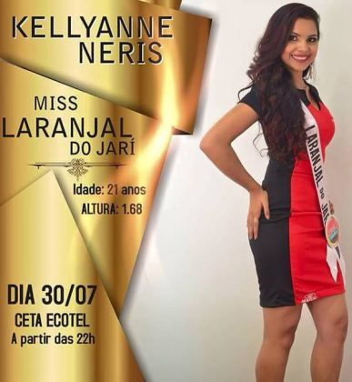 candidatas a miss amapa universo 2016, final 30 de julho. Laranjal-do-Jari-Keillyanne-Neris-387x420