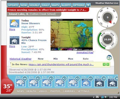 برنامج لمعرفة الاحوال الجوية Weather-watcher-beta