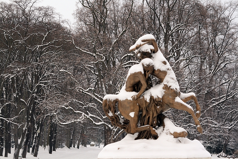 Parc de la Tête d'Or sous la neige Hiversparc