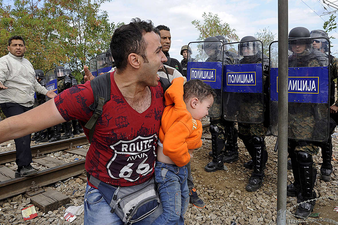 Man's utter inhumanity to Man WARNING: CONTAINS GRAPHIC IMAGES Macedonia-migrants