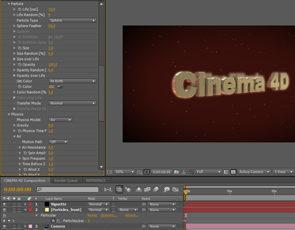 Lồng ghép Cinema 4D vào After Effects 16