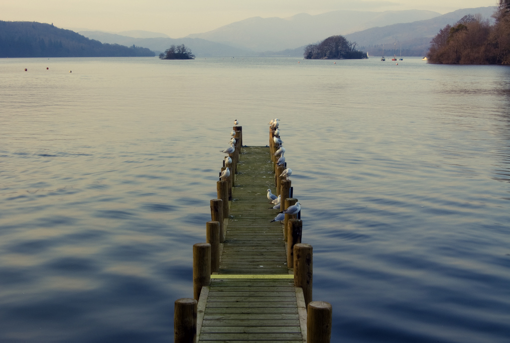 Малкият кей Lake-District-Windermere